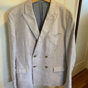Double Breasted Linen Blazer